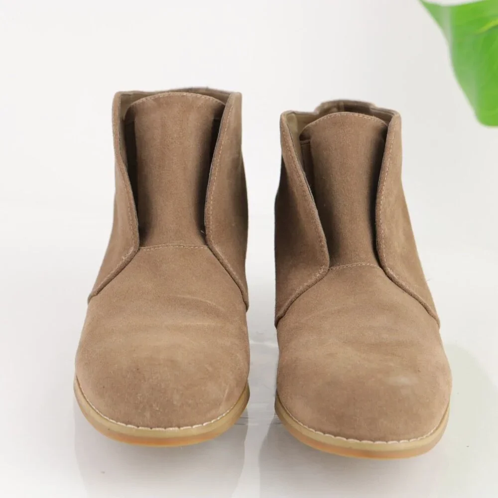 Blondo Womens Verona Boot Size 8.5 Waterproof Tan Suede Laceles Pull On Bootie - Picture 2 of 11
